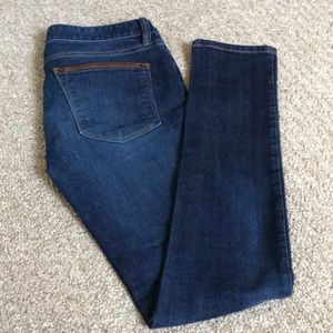 Loft leather trim modern skinny jeans